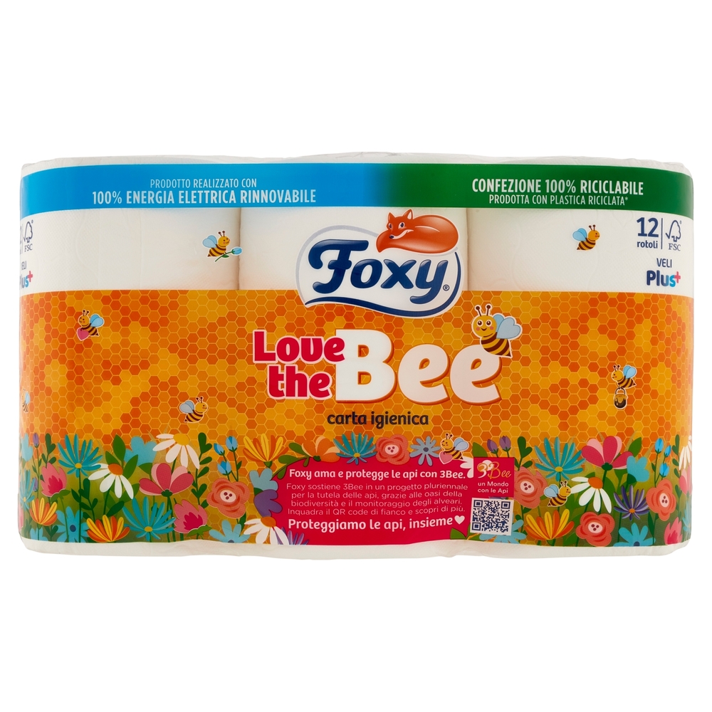 Foxy Love the Bee carta igienica 12 pz